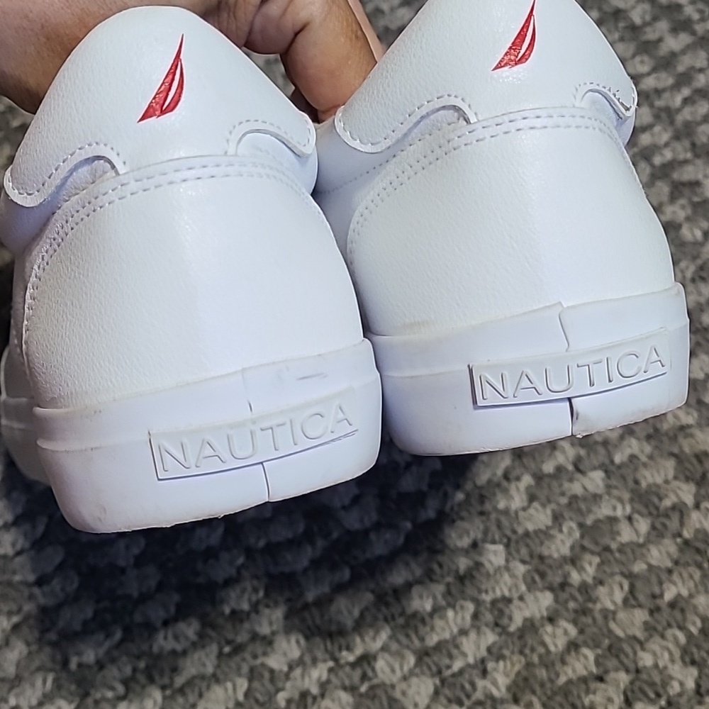 Nautica White and Red Sneakers Mariam‎ Zip On Shoes size 8 - Picture 10 of 12